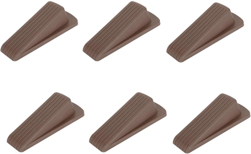 klarako Door Stoppers Stackable Door Stops for Wedge Doorstops Colored Door Stop Wedges 1.2In for 6Pcs Door Jammers Door Blockers Door Stops (Brown) - Image 4
