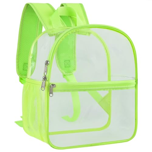 Paxiland Clear Backpack Stadium Approved 12126 with Reinforced and Wider Shoulder Straps Small Clear Bag for Schools Concerts Work Festivals and Sporting Events Green - Image 1
