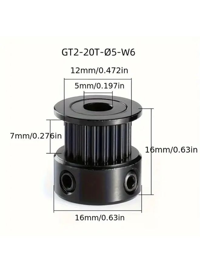 أسود 4 قطع 2GT توقيت بكلي 20 سن 5 مم تجويف دولاب الخمول عالي الدقة - Image 5