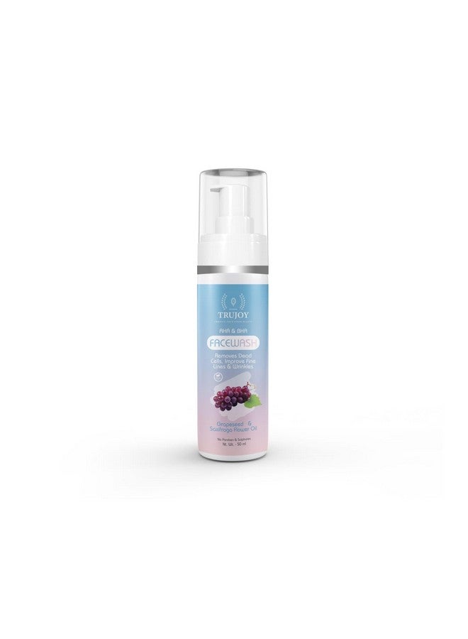 TRUJOY Grape & Saxifraga Face Wash, Removes Deep Impurities, Lines & Wrinkles, 50ml - Image 1