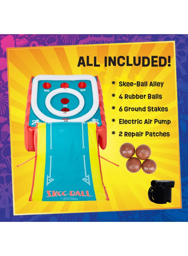 Flybar Skee-Ball Game for Kids and Adults, Giant Inflatable Game, 11 Feet Long, includes 4 Balls and Electric Air Pump, Indoor and Outdoor Games for Adults and Family, Skee-Ball Arcade Game for Home, Toys - Image 4