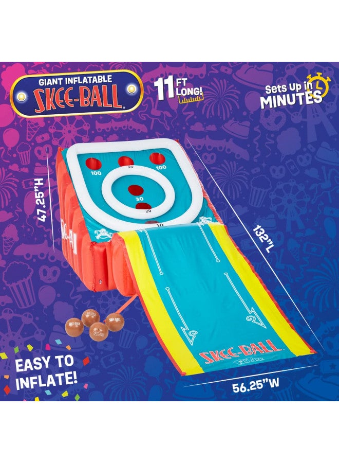 Flybar Skee-Ball Game for Kids and Adults, Giant Inflatable Game, 11 Feet Long, includes 4 Balls and Electric Air Pump, Indoor and Outdoor Games for Adults and Family, Skee-Ball Arcade Game for Home, Toys - Image 5