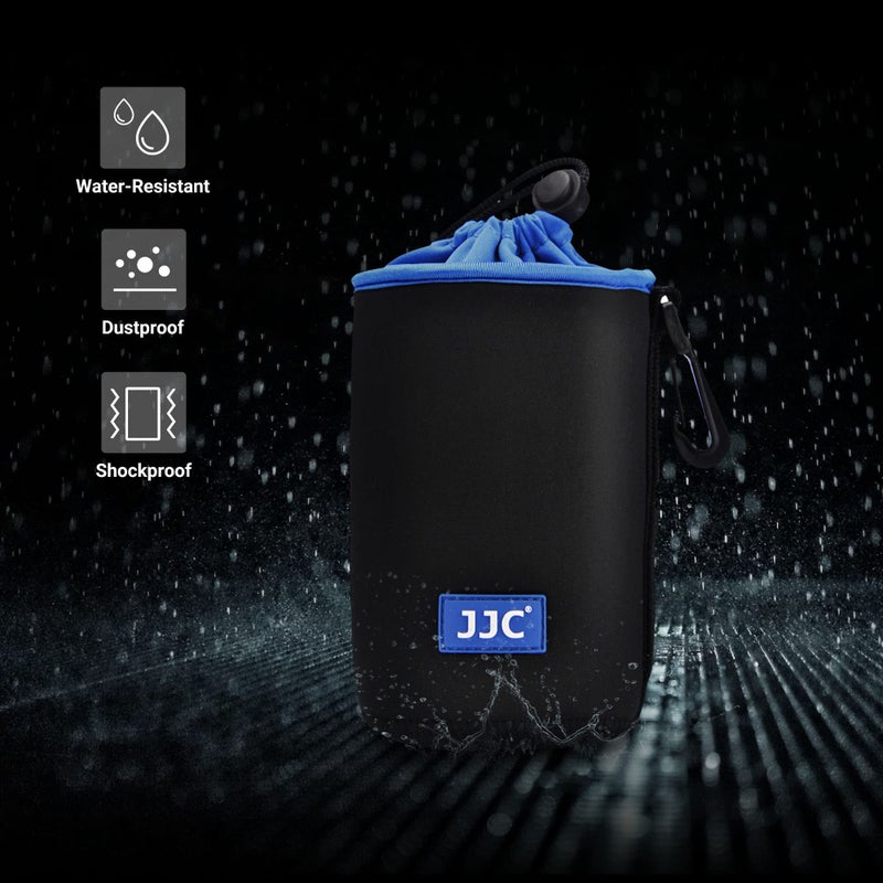 JJC Drawstring Neoprene Camera Lens Pouch Case, Protective Lens Bag for Mirrorless Lenses Up to 3.5 x 6.7 (D X H) for Canon EF 24-70mm f/2.8L Canon EF 85mm f/1.2L II Sigma 70-300mm F4-5.6 and More - Image 2