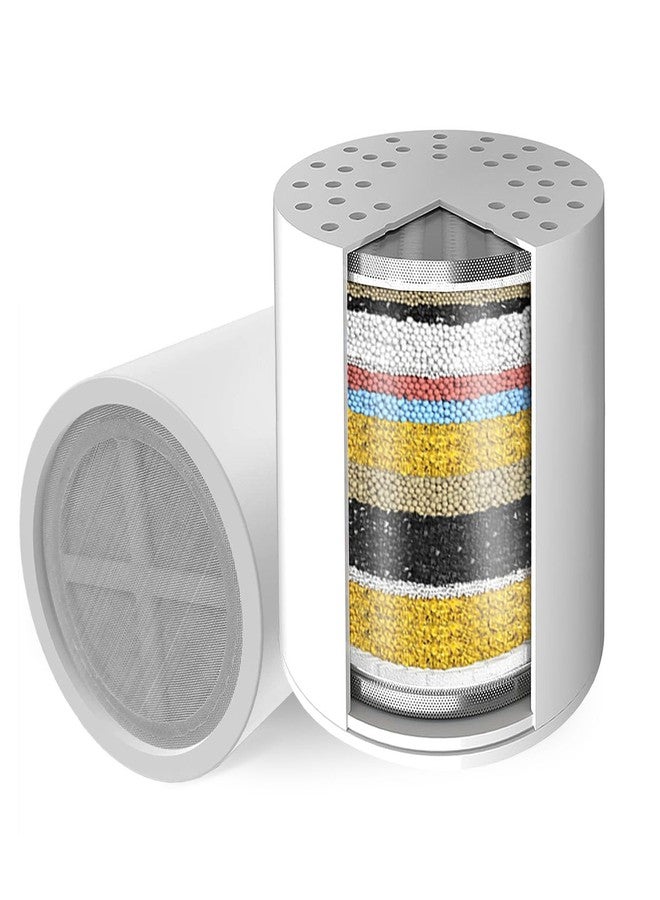 Voolan 2 Pack Replacement Shower Filter Cartridge -20 Stage Hard Water Shower Filter For Remove Chlorine And Heavy Metals, Water Softening - Reduces Dry Itchy Skin - Image 1