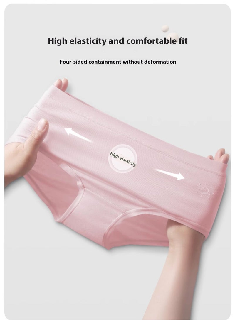6-Piece Cotton Bikini Breathable Panties Low Waist Fashionable Ladies Panties