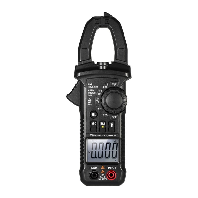 MESTEK Professional True RMS LCD Digital Clamp Meter Multimeter AC/DC Voltage AC Current Continuity Tester - Image 1