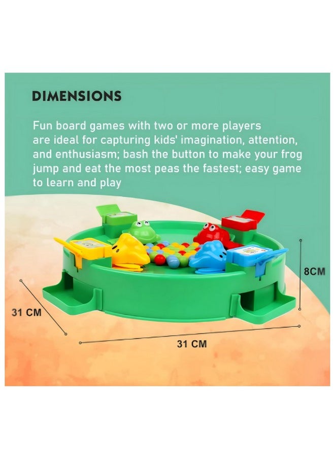 Manos Manos Hungry Frog Indoor Family Game, 4 Player Interactive Frog Eat Beans Game for Kids Toy for Kids Pack of 1  - Image 5