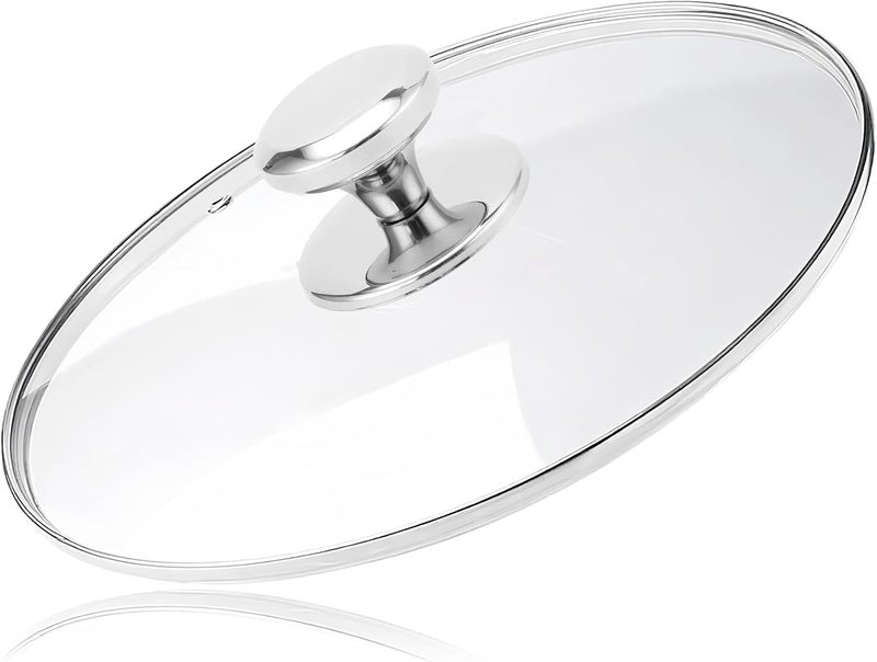 Bigwinyep 6 Inch Universal Pan Lid, Tempered Glass Lid for Frying Pan, 6,8,9.5,10.5,11,12,12.5 Inch Universal Lids for Pots, Pans and Skillets - Image 1
