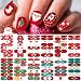 winthrop 12 Sheets Christmas Nail Wraps Full Stickers Nail Polish Strips DIY SelfAdhesive Nail Art Glitter Decals Santa Claus Xmas Tree Reindeer Snow Party Decor with 2 Pcs Nail Files 168 Pieces - Image 2