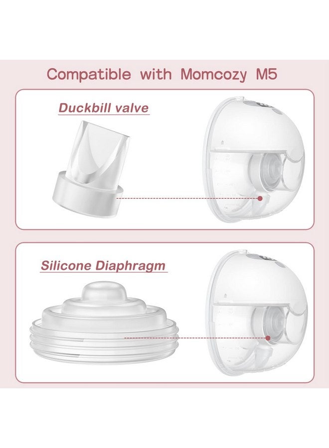 توفيفيلد صمامات منقار البط من TOVVILD 8 قطع، 4 قطع من غشاء السيليكون متوافقة مع مضخة الثدي Momcozy M5، أجزاء مضخة بديلة وملحقات متوافقة مع M5 Momcozy، 12 قطعة - Image 3