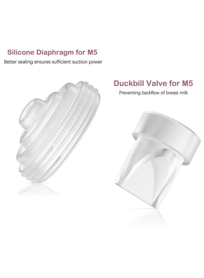 توفيفيلد صمامات منقار البط من TOVVILD 8 قطع، 4 قطع من غشاء السيليكون متوافقة مع مضخة الثدي Momcozy M5، أجزاء مضخة بديلة وملحقات متوافقة مع M5 Momcozy، 12 قطعة - Image 4