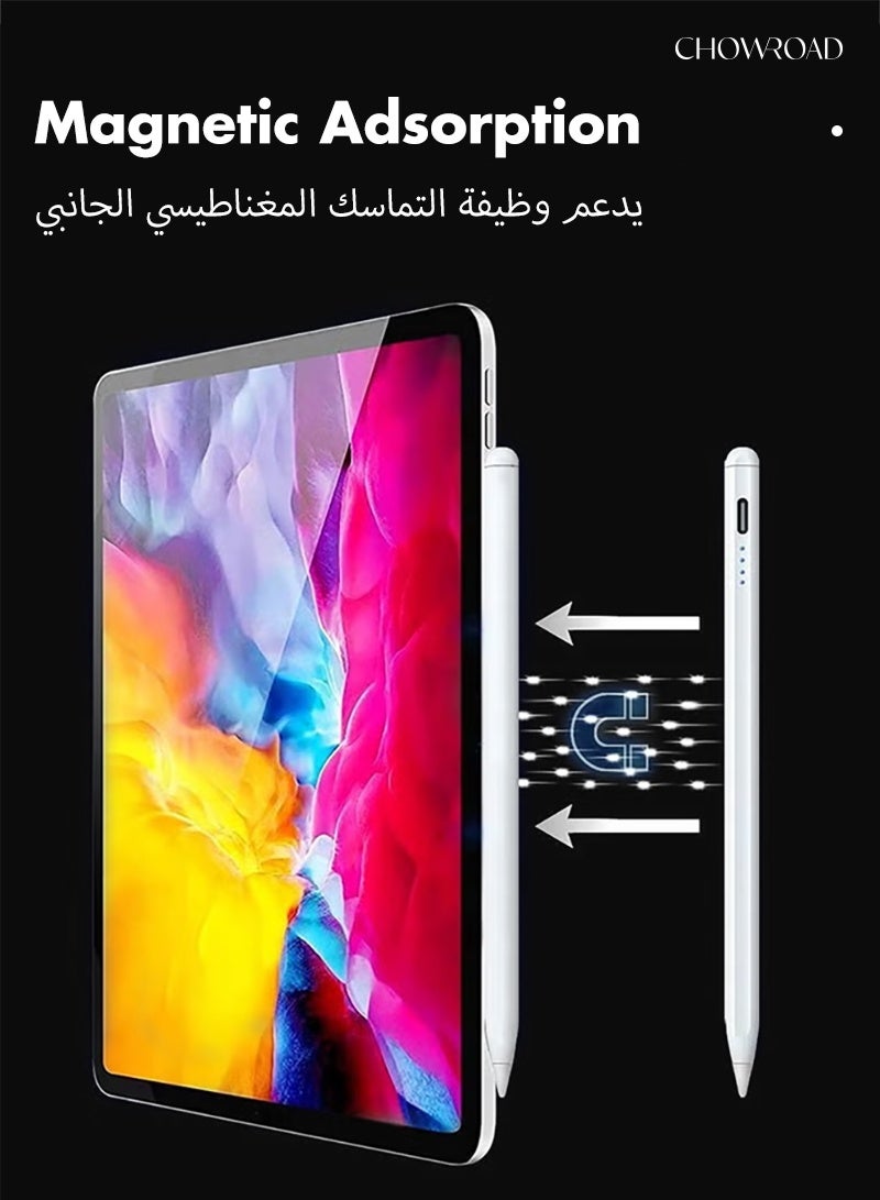 تشورود قلم ماسح ضوئي نشط عالمي يتوافق مع هواوي/هونور/سامسونج/لينوفو/شيا أو مي وآجه أندرويد الأخرى، قلم جهاز لوحي - يتضمن 3 نصائح إضافية - غلاف حماية من الجلد للقلم (بيت) - Image 5