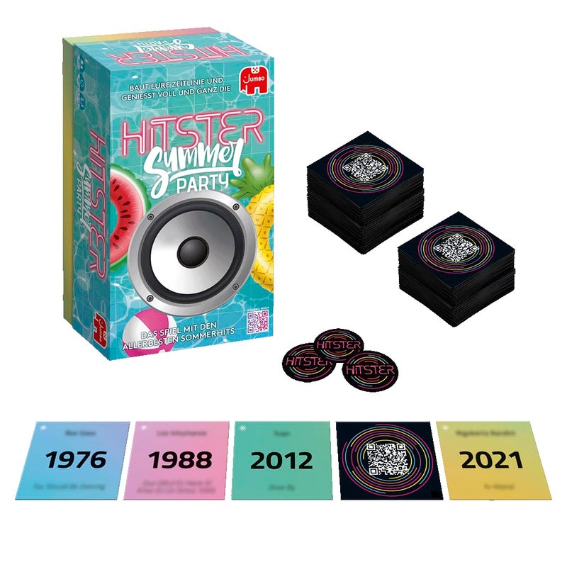 jumbo Hitster Summer Party - A Party and Card Game for Adults and Families - 2 to 10 Players from 16 Years, German (DE) - Image 2