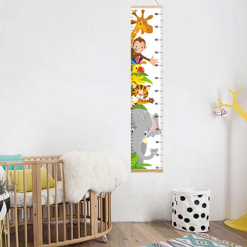 Lvpai Animals Growth Chart for Kids, Baby Height Chart, Canvas Height Measuring Rulers for Boys Girls (Animals 1) - Image 5