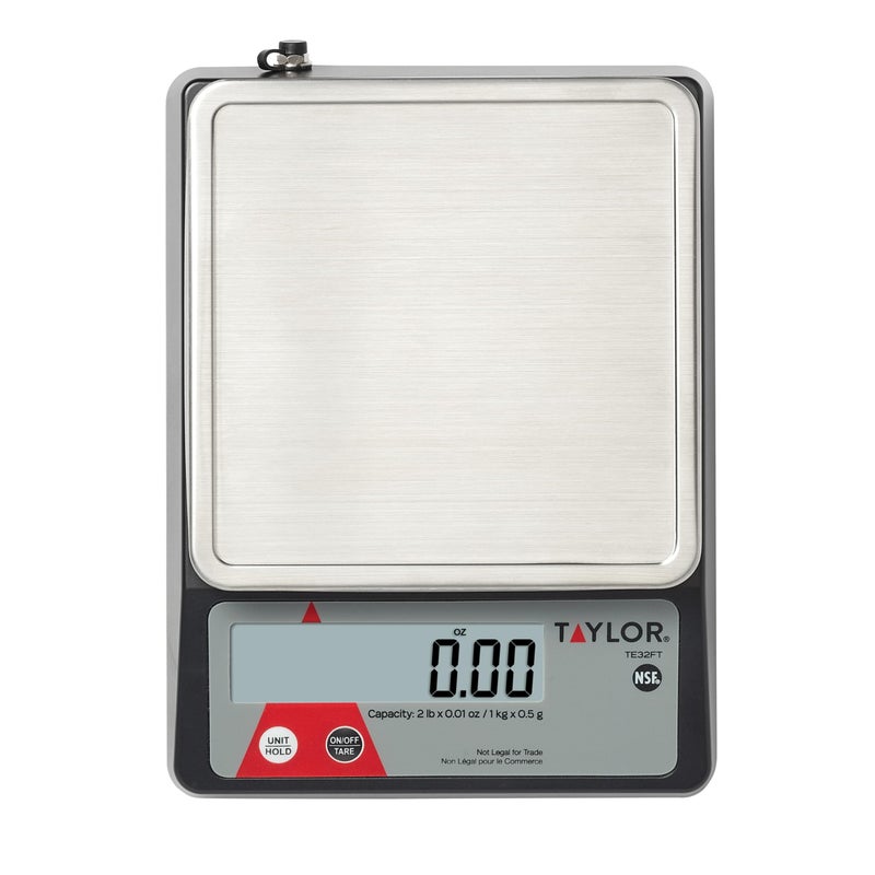 Taylor Compact Digital Portion Control Scale, Food Scale for Precise Weight Measuring and Portion Control, Tare and Hold Function, NSF, 32OZ, Stainless Steel Platform - Image 4