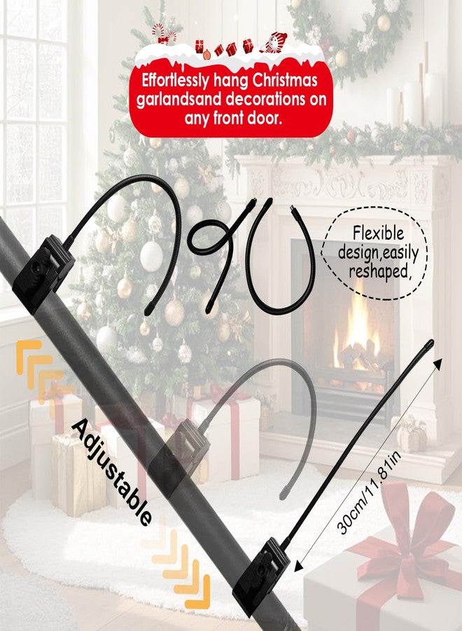 Docaharbour Garland Hanger for Front Door Frame, Adjustable 18"- 40" Heavy-Duty Garland Holder for Door Frame Christmas & Halloween Decorations, Wreaths, Lights, No-Drill, Damage-Free - Image 3