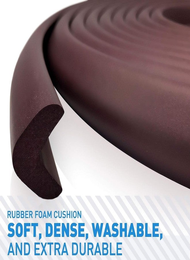 Potency Sharp Edge and Furniture Safety Guards Protective Foam Cushion, 6.8ft Bumper 8 Adhesive Childsafe Corners Baby Caring Child Proofing Set NonToxic and Safe for Table, Fireplace (Brown) - Image 4