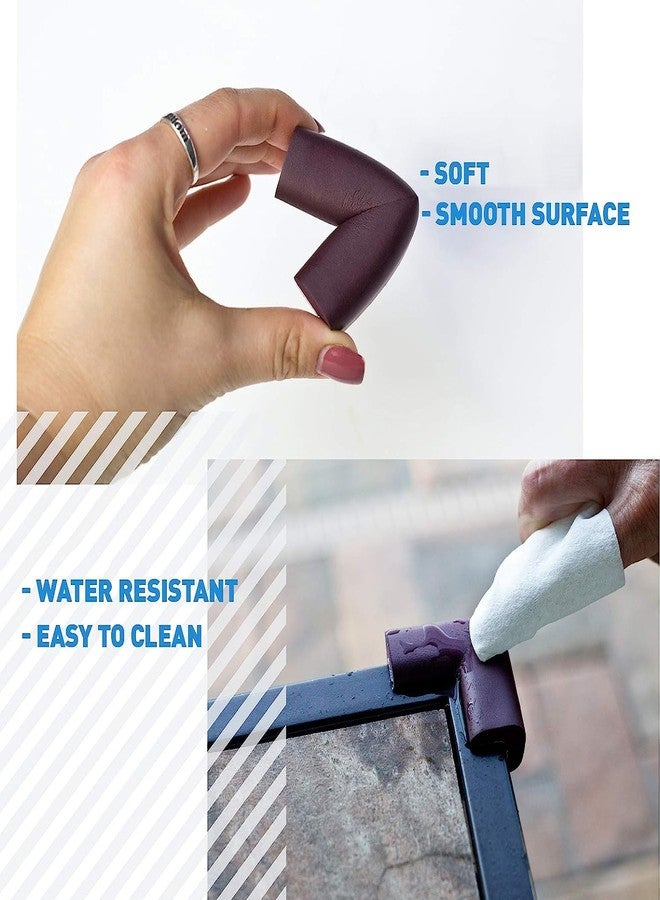 Potency Sharp Edge and Furniture Safety Guards Protective Foam Cushion, 6.8ft Bumper 8 Adhesive Childsafe Corners Baby Caring Child Proofing Set NonToxic and Safe for Table, Fireplace (Brown) - Image 5