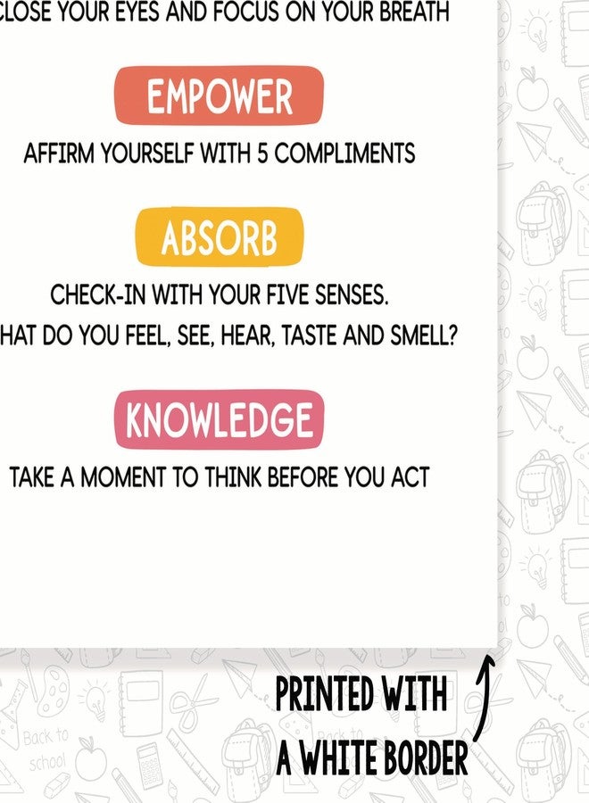 Printlabz Take A Mindful Break Classroom Poster - Positive Mental Health - Therapist Counselor Office - 12 x 18 Inch - Classroom Decor - Classroom Must Haves - Back To School Decor - CPS0148 - Image 3