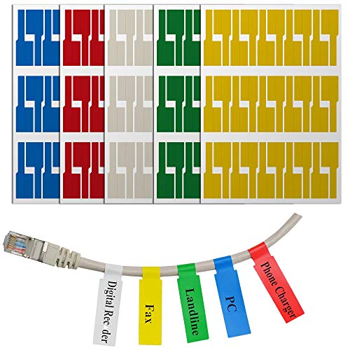 Mr-Label® US Letter Sheet Self-Adhesive Cable Label - Waterproof | Tear Resistant - with Free Print Tool - for Laser Printer (20 Sheets (600 Labels), White) - Image 1