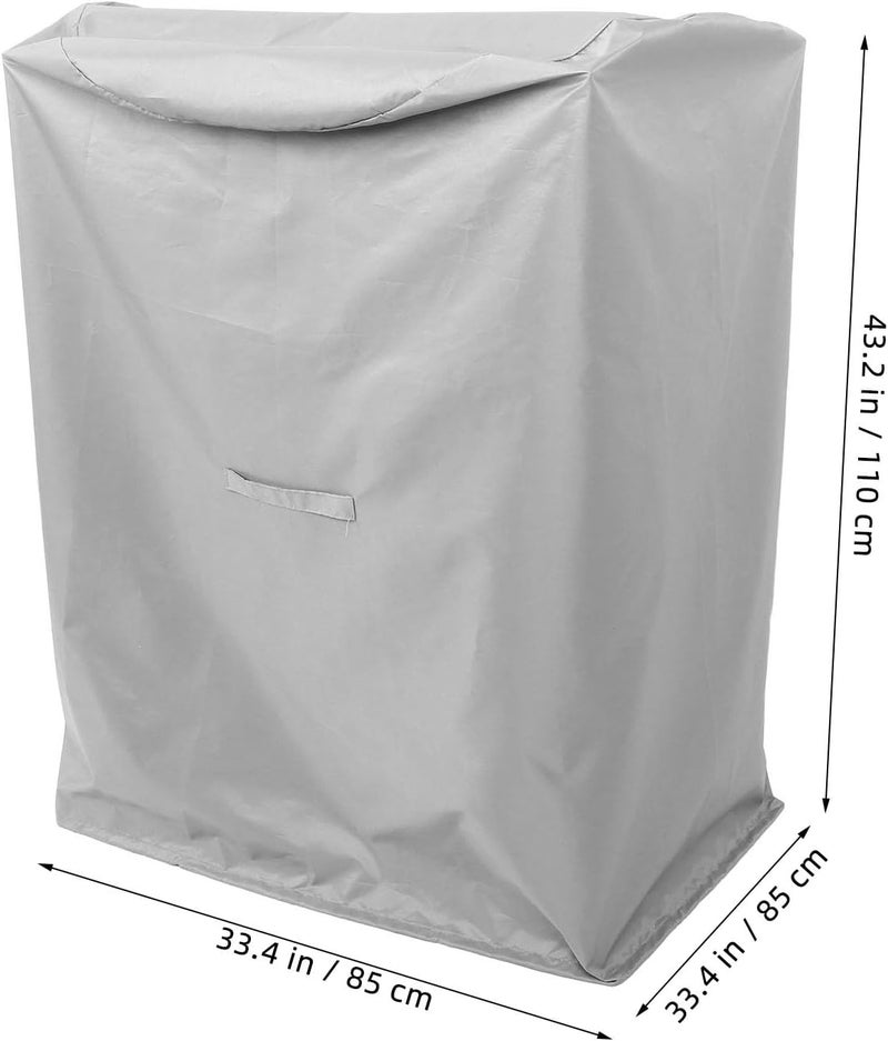Kisangel Chipper Shredder Cover, Waterproof Oxford Cloth, Heavy-duty Wood Protection, All-weather Dustproof Cover for Garden Equipment, 43. 30 X 33. 46 X 33. 46 Inch, Grey - Image 2