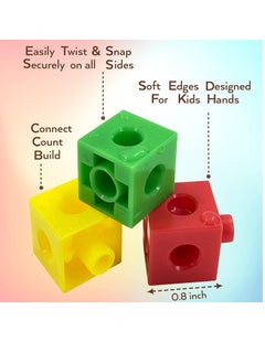 XICEN 100pcs Linking Cubes Math Links STEM Building Stacking Blocks School Manipulatives Early Education Counting Sorting Blocks Toys for Kids Children  - Image 2