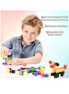 XICEN 100pcs Linking Cubes Math Links STEM Building Stacking Blocks School Manipulatives Early Education Counting Sorting Blocks Toys for Kids Children  - Image 5