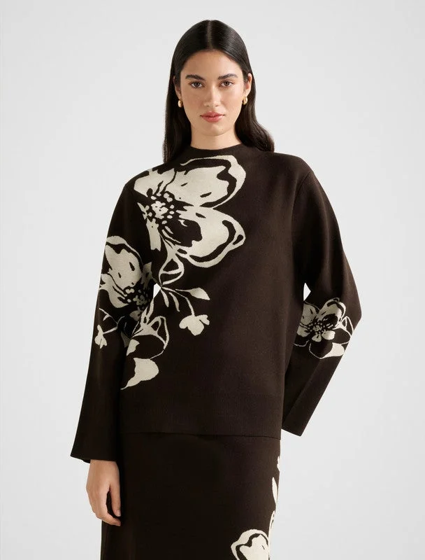 Kn7420-Brown Women's Pullover