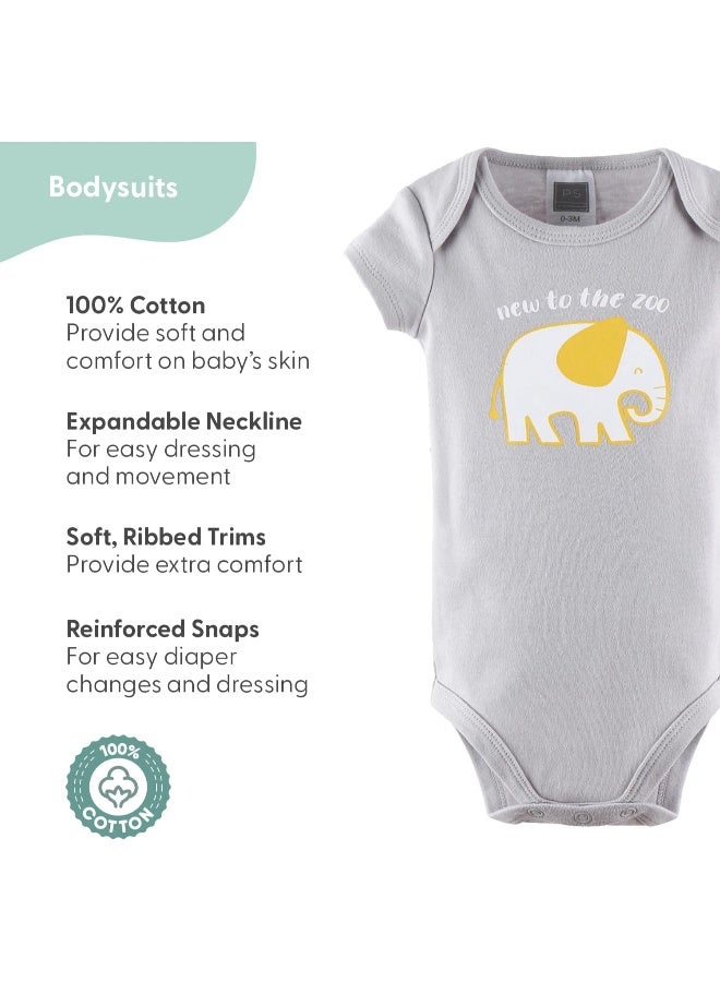 The Peanut Shell The Peanutshell Newborn Layette Gift Set for Baby Boys or Girls | 23 Piece Gender Neutral Newborn Clothes & Accessories Set | Safari Themed Yellow  - Image 2