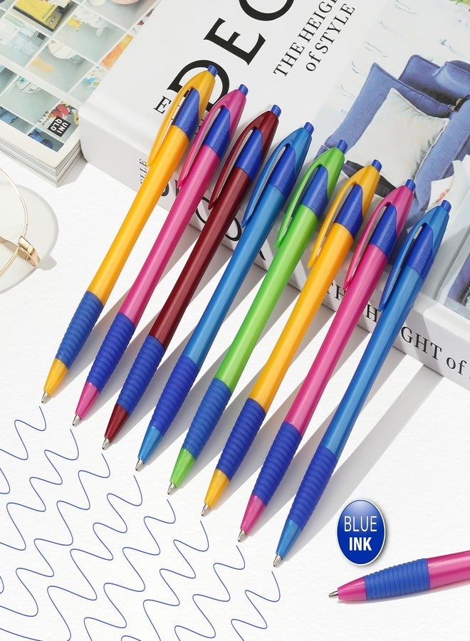 Sikao Pens Bulk, 60 Pack Gripped Slimster Blue Ballpoint Pens, Blue Ink 1.0mm Medium Point, Smooth Writing Click Pens for Teachers, Students, Servers, School Office & Daily Use - Image 2
