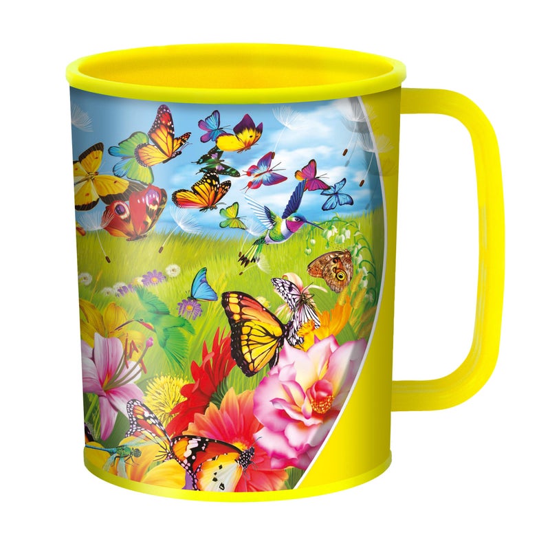 3D LiveLife Drinking Cup - Butter Flutter from Deluxebase. Lenticular 3D Butterfly Plastic Tumbler, 10 fl oz BPA-Free Reusable Drinkware. Animal Themed Cup and Durable Party Favour Gift - Image 3