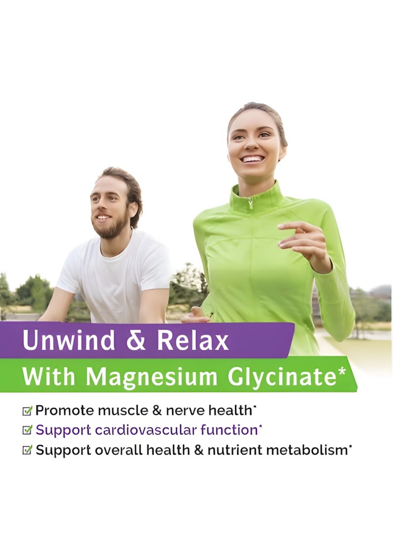 Magnesium Glycinate - Innate Vitality Magnesium Glycinate 500mg: 70mg Elemental Magnesium, High Absorption, Non-GMO, Gluten-Free. Supports Nerve, Muscle, Bone, Heart Health. 120 Veggie Capsules. - Image 1