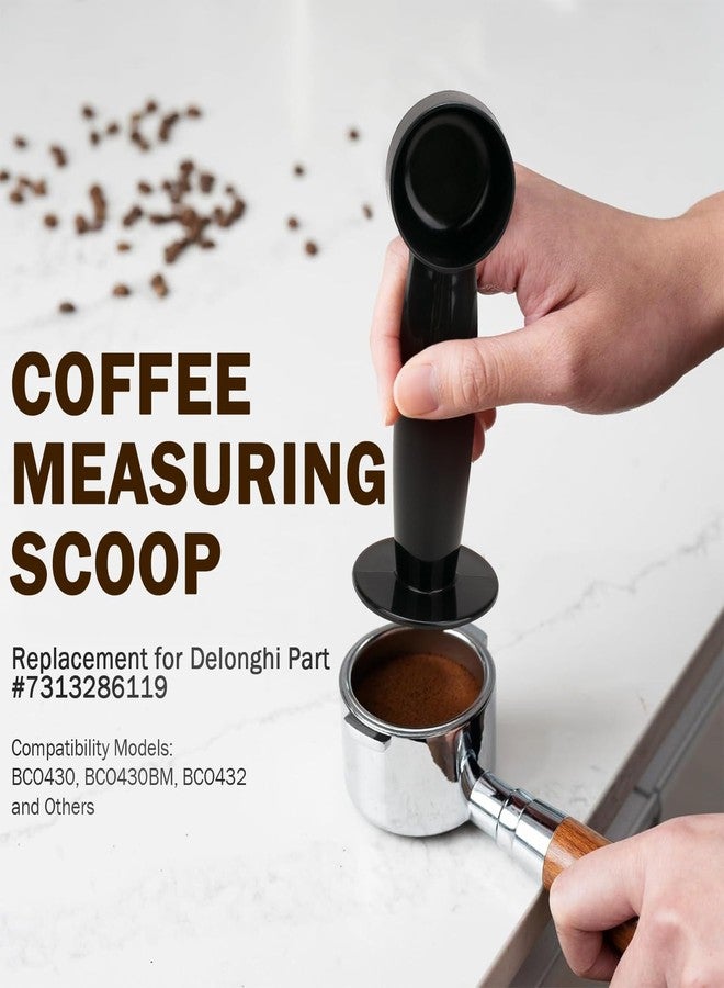 CHAR YONG 7313286119 Measuring Spoon Replacement for Delonghi 50mm 7 Gram Coffer Tamper Multifunctional Espresso Tamper 2-In-1 Coffee Measuring Spoon Plastic Coffee Scoop for Ground Coffee Tea Salt - Image 4