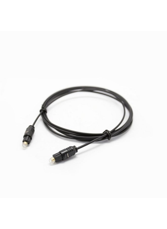 ماركة غير محددة كابل صوت رقمي SPDIF من الألياف الضوئية، نظام صوت Toslink، مكبر صوت تلفزيوني رقمي، فم مربع - اللون: JQB-OPP22، جلد أسود، 1.5 متر  - Image 4