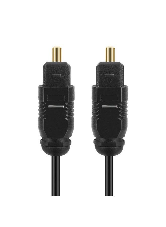 ماركة غير محددة كابل صوت رقمي SPDIF من الألياف الضوئية، نظام صوت Toslink، مكبر صوت تلفزيوني رقمي، فم مربع - اللون: JQB-OPP22، جلد أسود، 1.5 متر  - Image 3