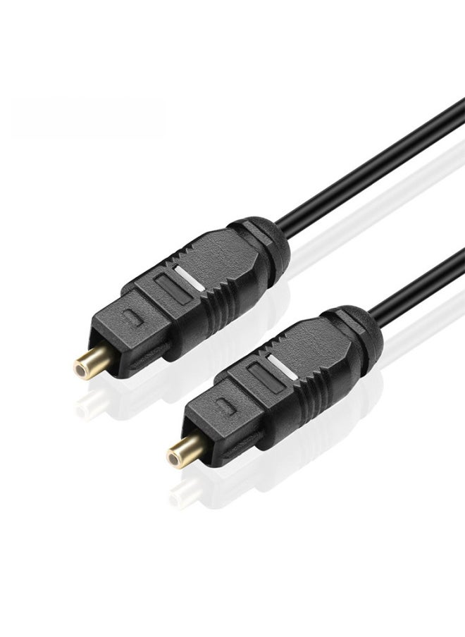 ماركة غير محددة كابل صوت رقمي SPDIF من الألياف الضوئية، نظام صوت Toslink، مكبر صوت تلفزيوني رقمي، فم مربع - اللون: JQB-OPP22، جلد أسود، 1.5 متر  - Image 1