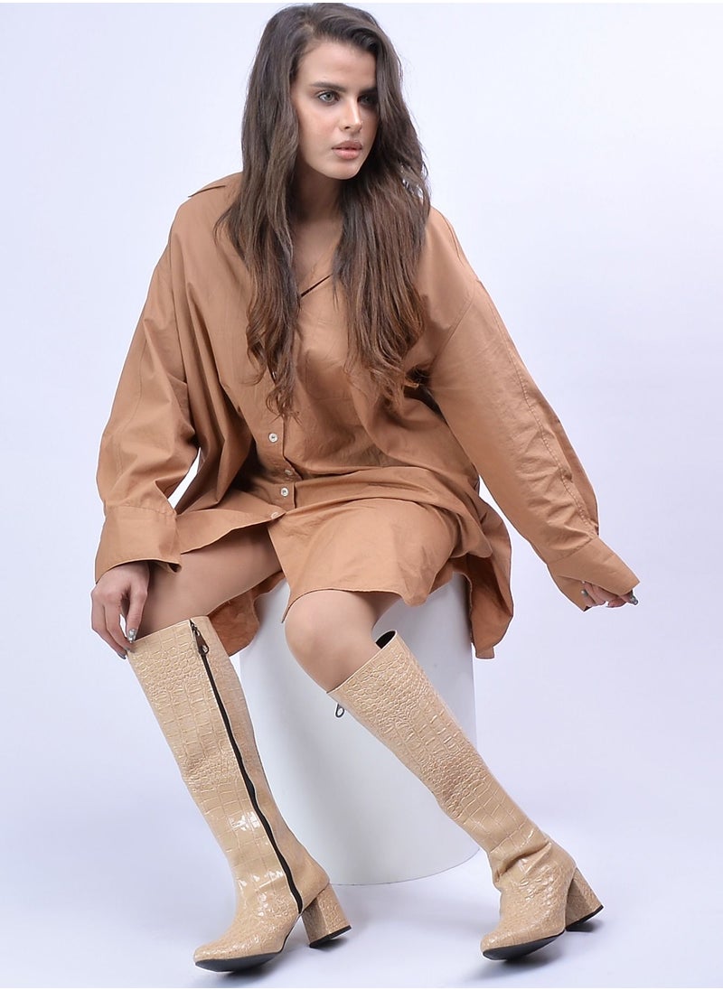Run  - Long Boot CO-1-Beige - Image 1
