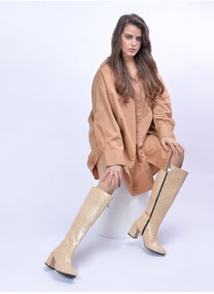 Run  Long Boot CO-1-Beige  - Image 3