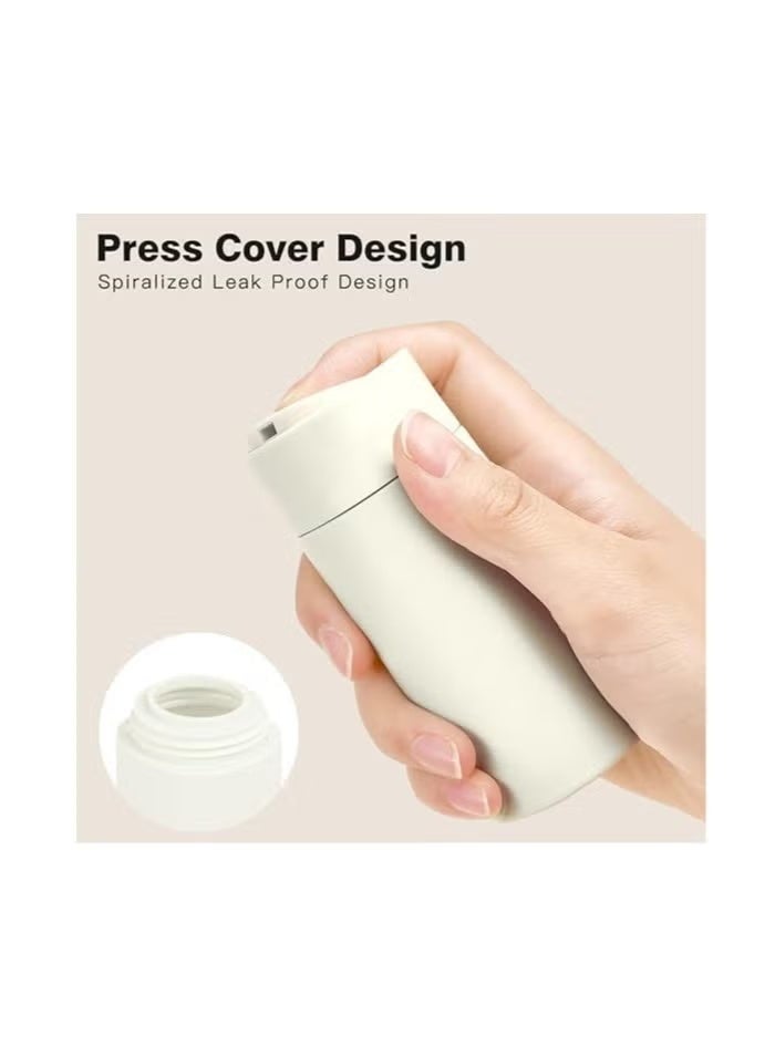 5Pcs Travel Bottles Set, Travel Containers, Travel Bottles for Toiletries, Shampoo Travel Bottles, TSA Approved, Leak-Proof, BPA-Free, 100ml Plastic & Silicone Bottles, Perfect for Travel and Camping (White) - Image 4