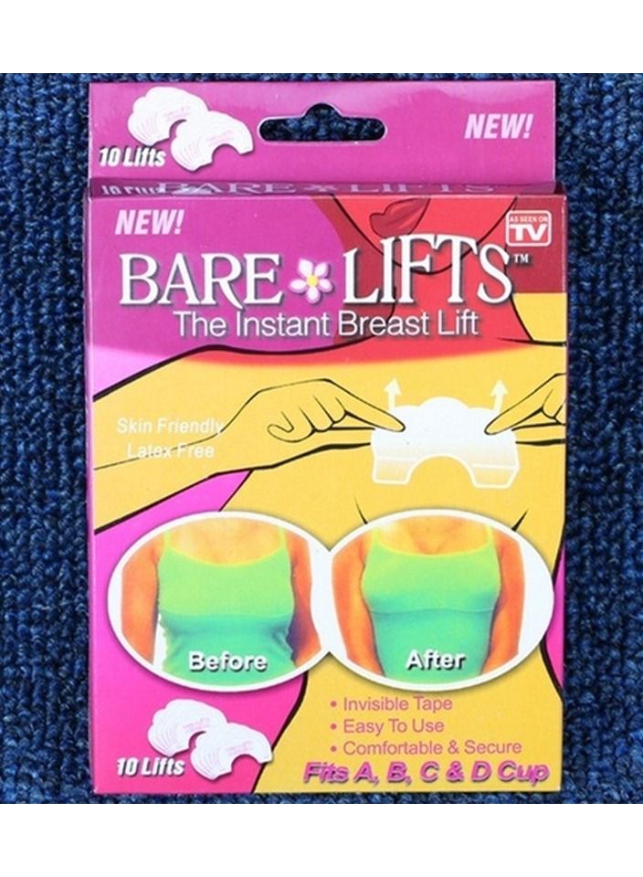 Bare Lifts 10Pcs Bare Lifts Instant Breast Lift Support Invisible Bra Shaper Adhesive Tape - Image 2