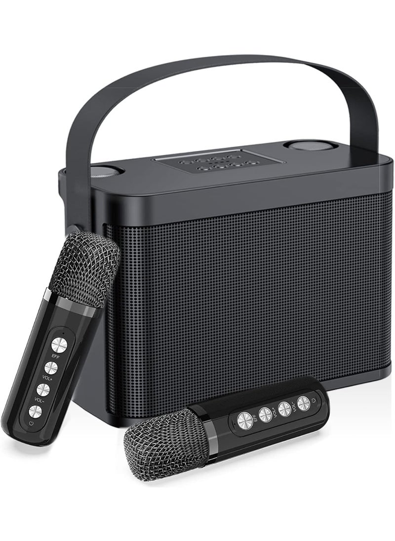 Generic - Karaoke Machine with Bluetooth and Two Microphones for Adults and Kids, Portable PA Speaker System with Phone Holder, USB, TF Card, AUX Input for Home Party and Outdoor Use - Image 1