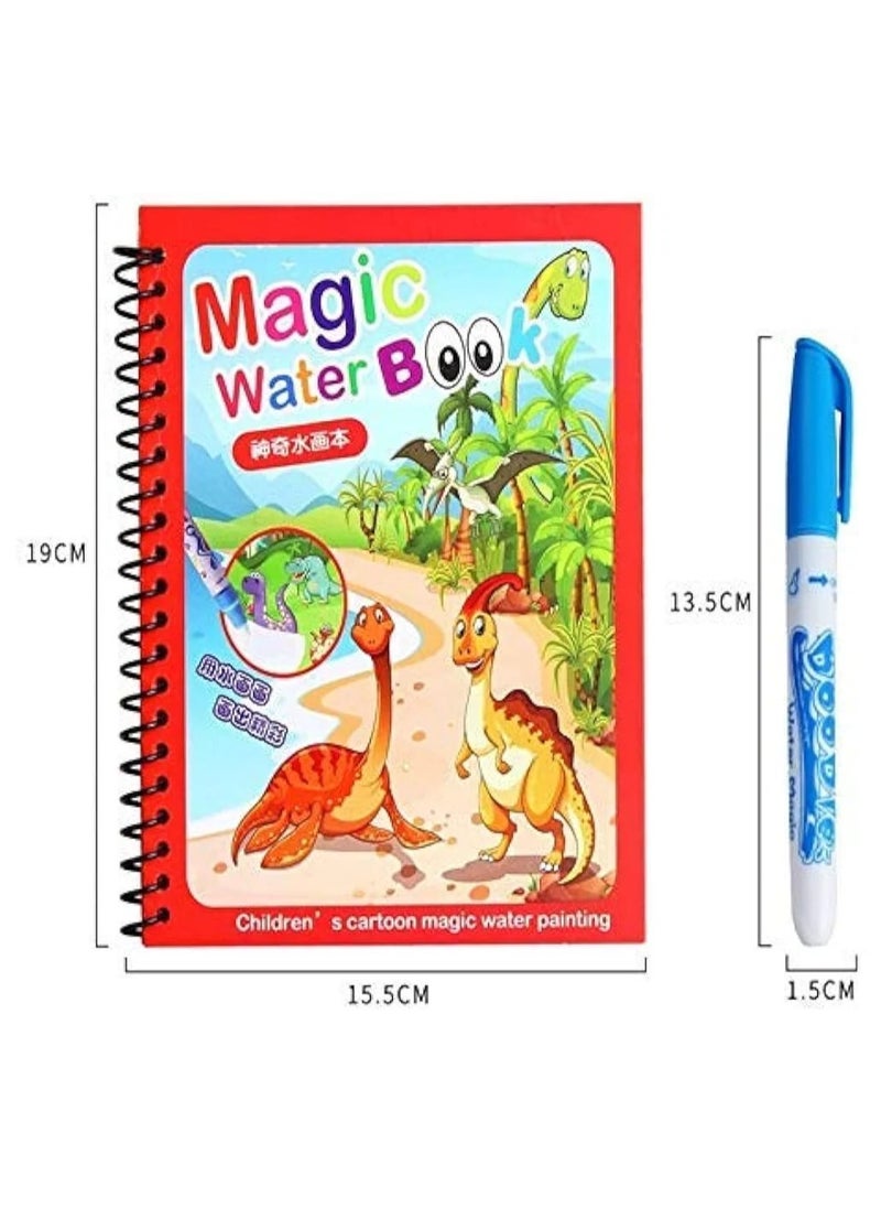 Magic Paint with Water - No Mess or Smudges - Multiple Fun and Educational Drawings - for Boys and Girls (Dinosaurs), Multi Color, 100.0 ml