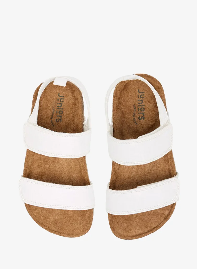 JUNIORS Boys Solid Hook and Loop Closure Sandals