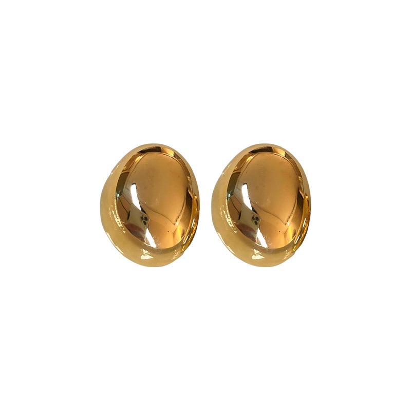 Uarein Chunky Gold Round Earring for Women Lightweight Hypoallergenic Statement Earring Trendy Teardrop Earrings Vintage Geometric Earrings Dainty Jewelry Gifts (Gold) - Image 1