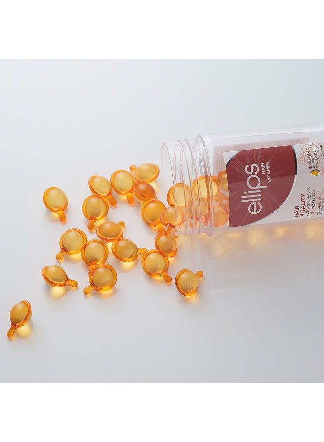 أليبس إليبس هير فيتاليتي بزيت الأرغان المغربي، حماية من الحرارة مع الجينسنغ وزيت العسل، 50 كبسولة × 1 مل - Image 2