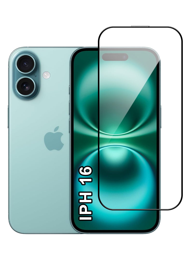 Case Up Screen Protector For Apple iPhone 16 6.1 Inch 9H Hardness Tempered Glass Film, Bubble Free Easy Installation, Full Coverage, Anti Scratch And Touch Sensitive - Image 1