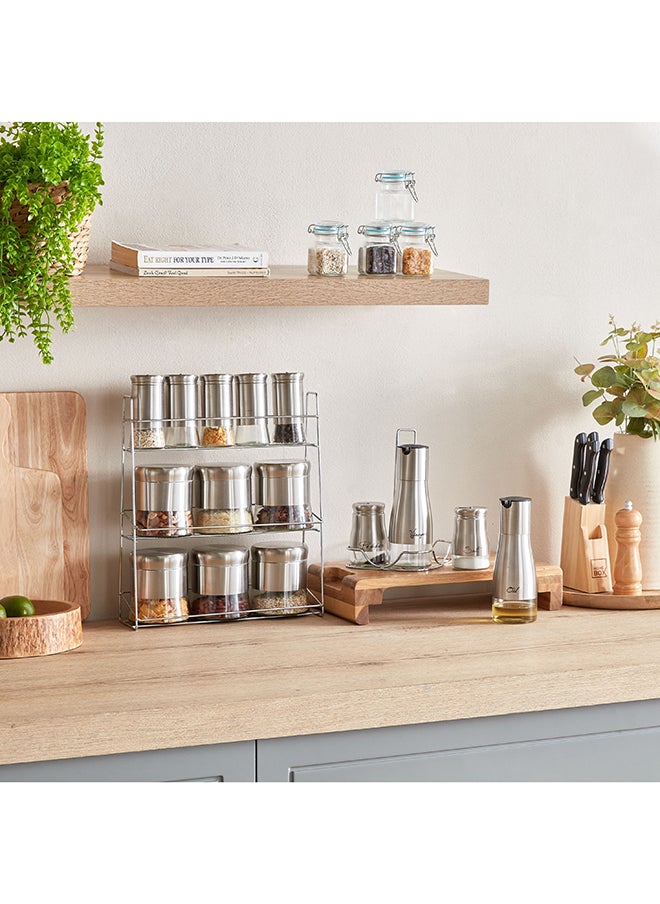 Home Box Essential 4-Piece Glass Spice Jar Set 22.3 x 8.4 x 7 cm  - Image 4