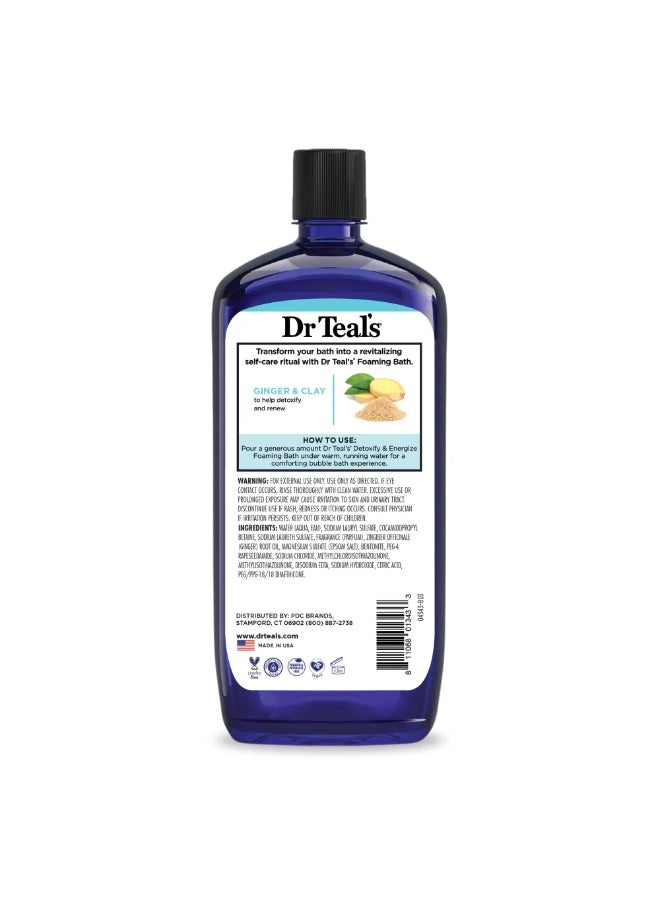 Dr Teal's Detoxify & Energize Foaming Bath, with Pure Epsom Salt, Ginger & Clay - 34 FL OZ - Image 2