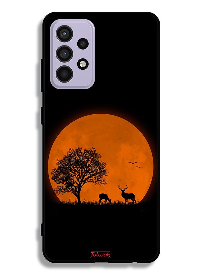 Tolwak Samsung Galaxy A52 4G Protective Case Cover Evening Moon Art - Image 1