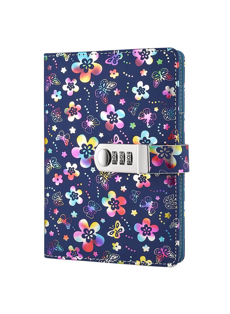 Generic Color Locks Notebook Stationery Password Book Female Student Diary Book Business Office Notepad  - Image 1
